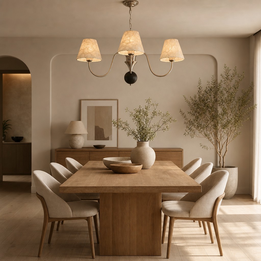 Micahell Capiz Shell Branch Kroonluchter - Sculpturale kustverlichting voor moderne interieurs HL3550