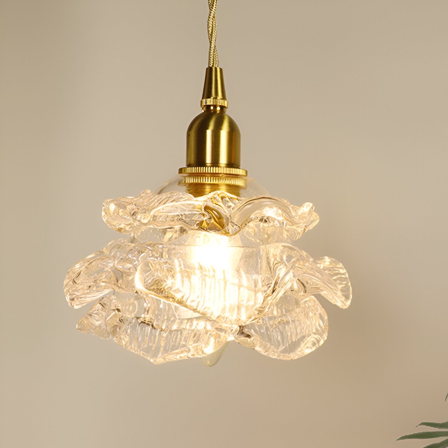 Vintage rozen glazen hanglamp HL1237