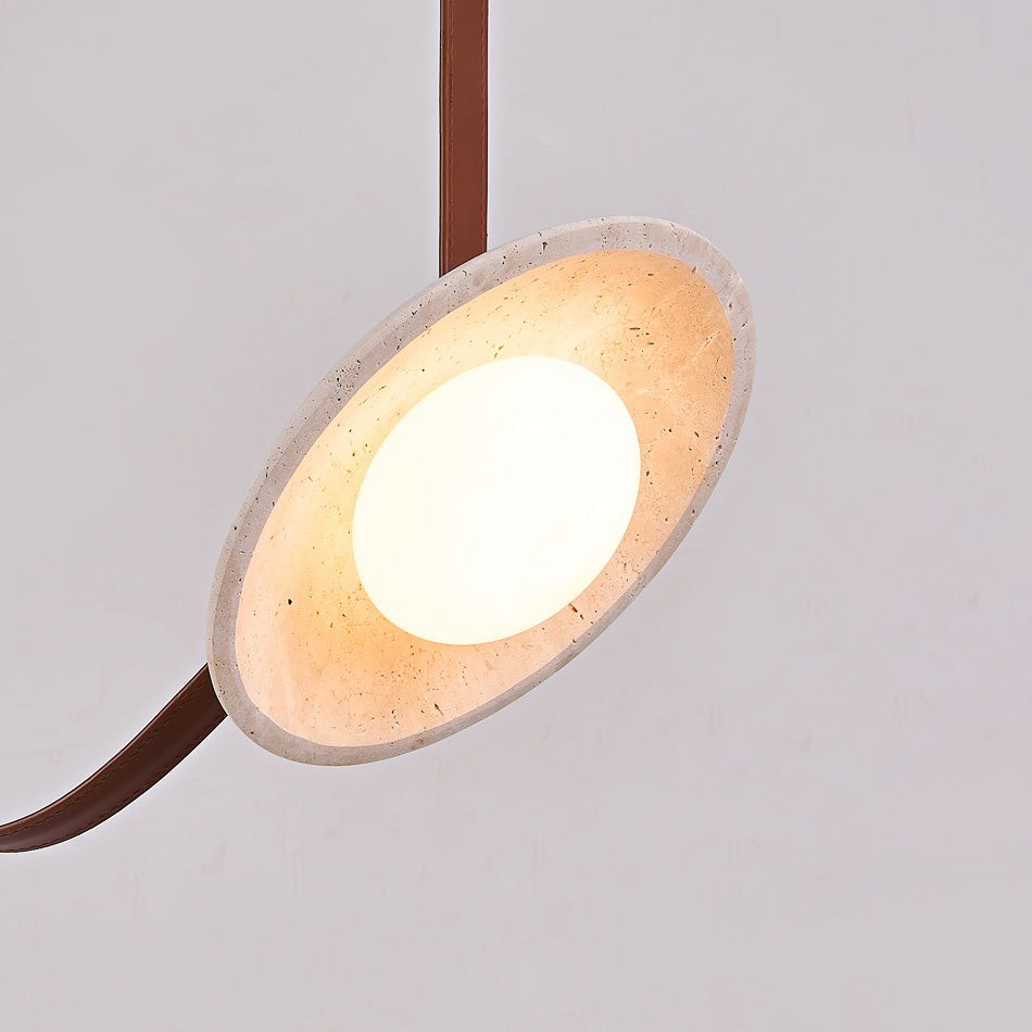 Hanglamp van leer met Light Rail-design HL3241