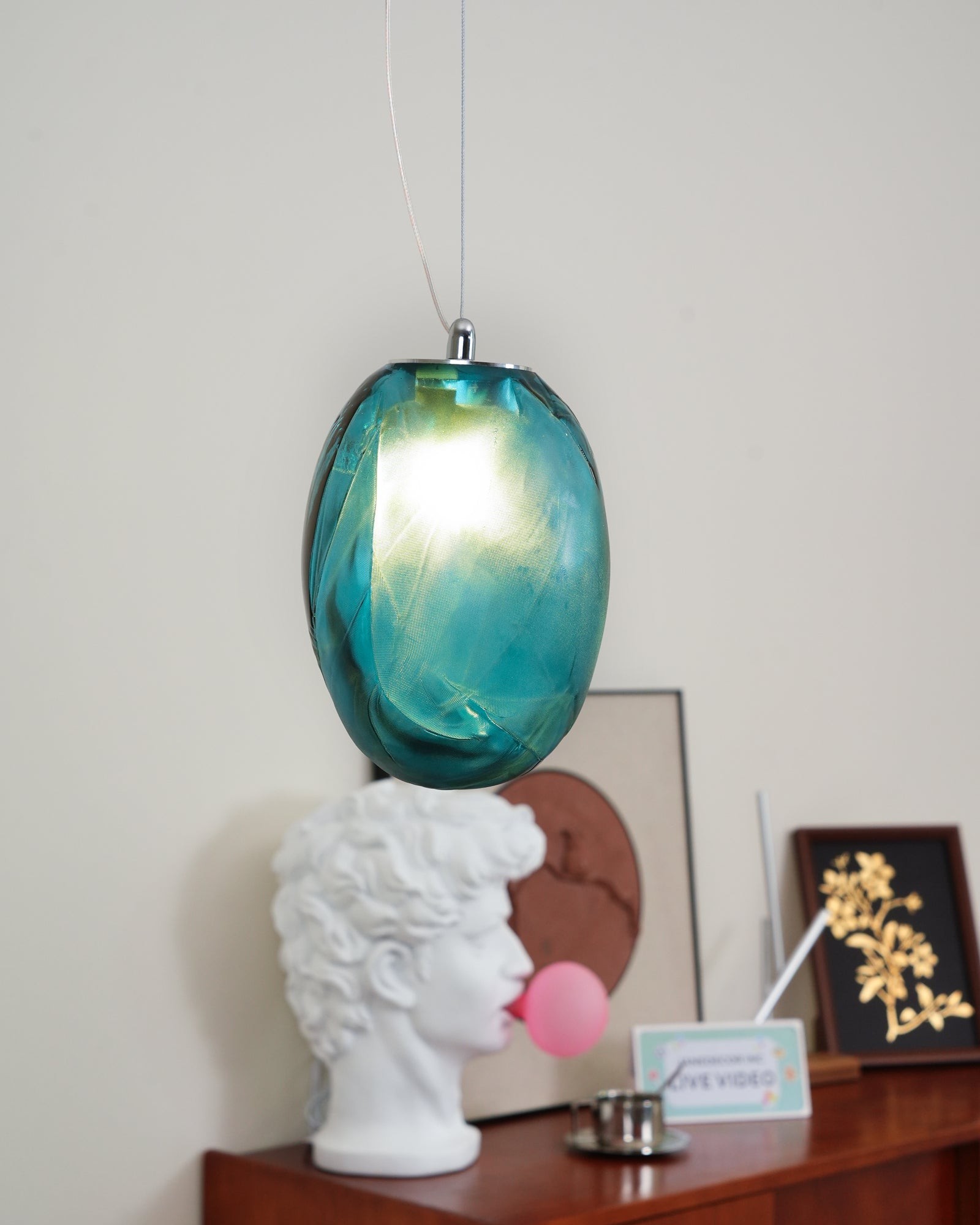 Hanglamp van geblazen vloeistofglas HL1304