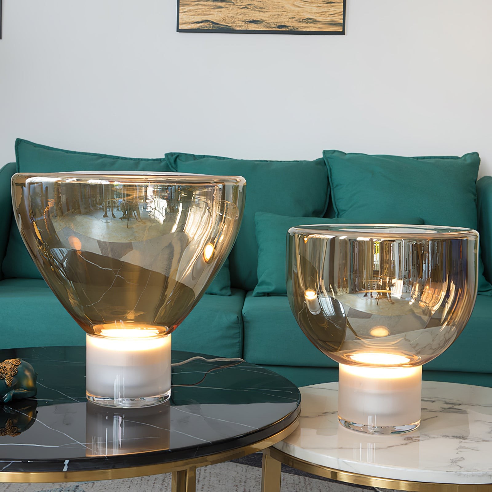 Nordic Eenvoudige Moderne Luxe Glazen Tafellamp Voor Studeerkamer HL342