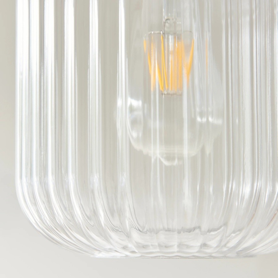 Korlisse Hanglamp van natuursteen en glas - Stijlvolle lamp voor de woonkamer of zitkamer HL2124