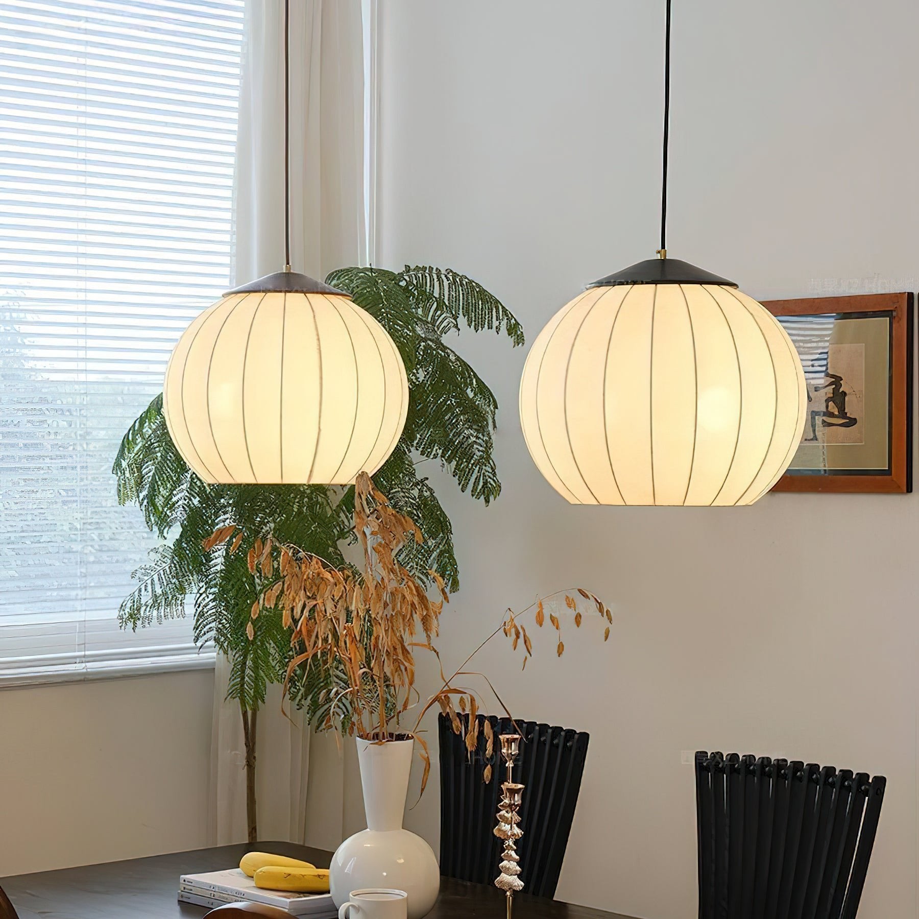 Japanse stijl stoffen lantaarn hanglamp HL547
