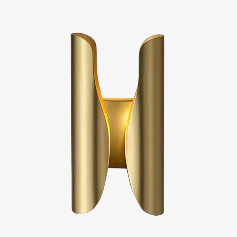 Auregon artistieke sculpturale wandlamp – abstracte, opgerolde metalen wandlamp voor hal of woonkamer HL2436