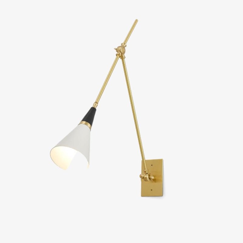 Vintage metalen verstelbare wandlamp met zwenkarm HL966