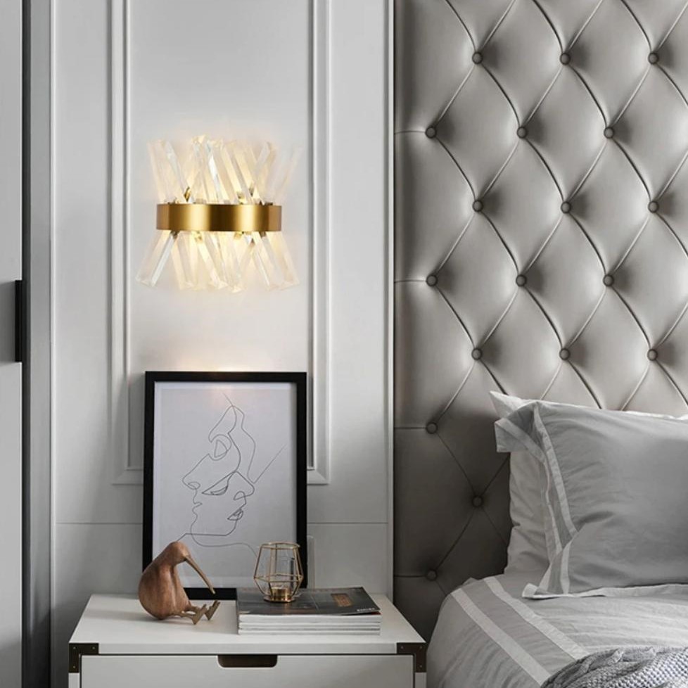 Moderne luxe kristallen wandlamp voor naast het bed HL962