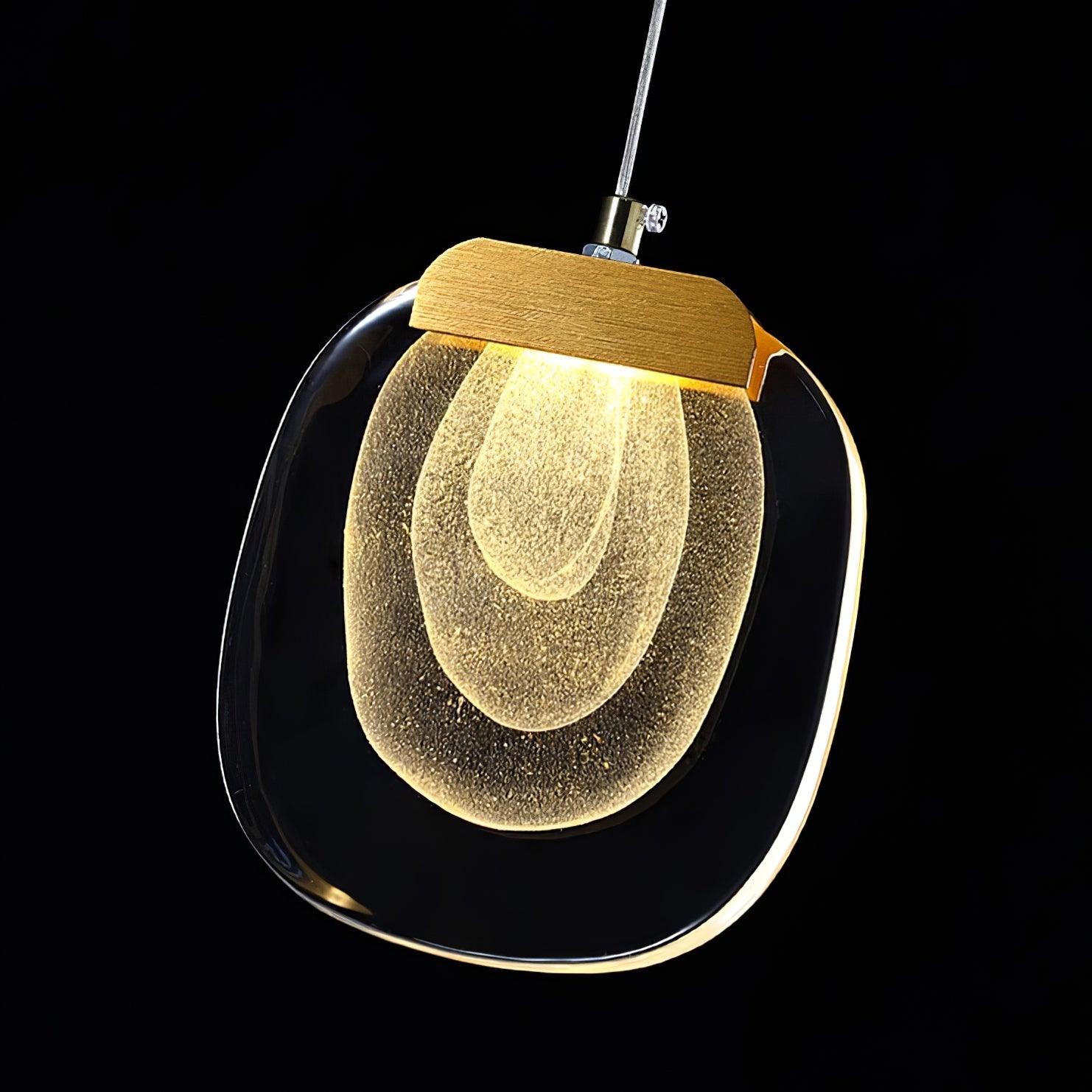 Glazen rimpel hanglamp HL532