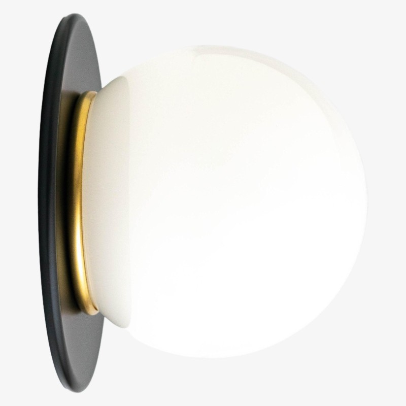 Glorica glazen wandlamp van massief messing - compacte plafondlamp HL1746