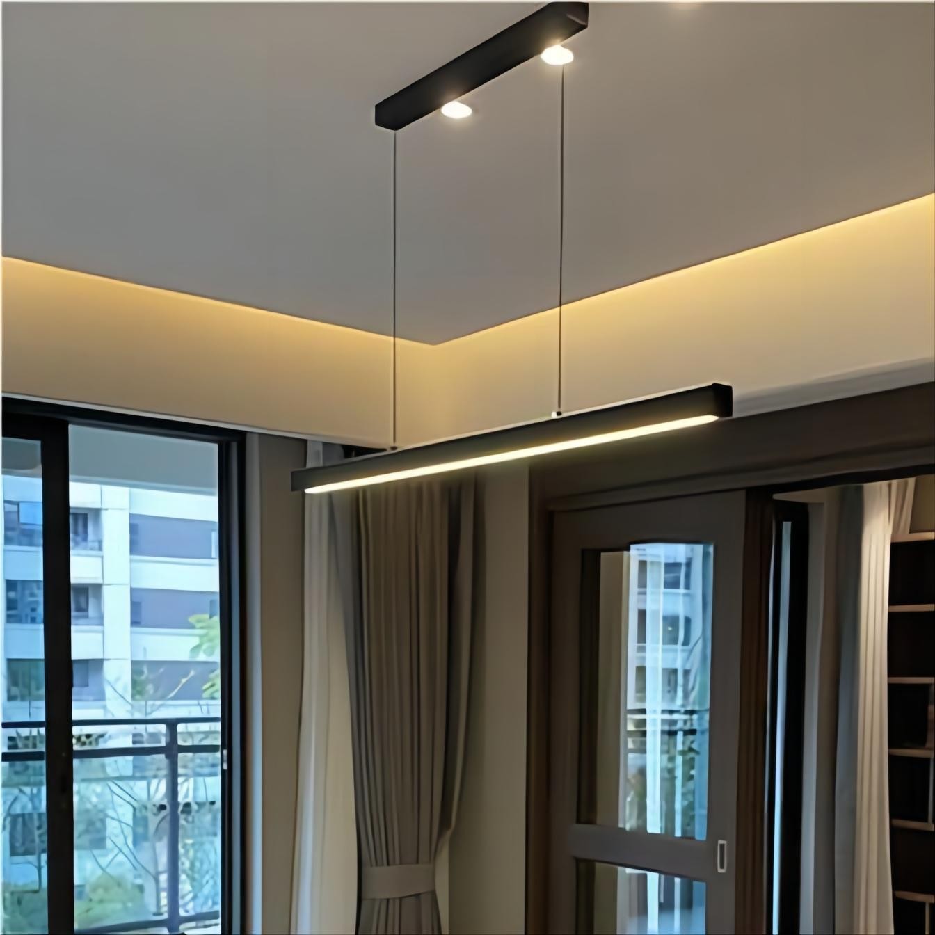 Industriële Metalen LED Horizontale Lineaire Kroonluchter HL99