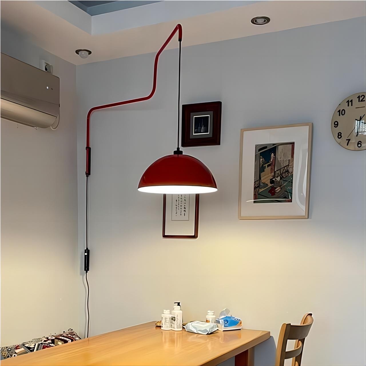 Moderne komvormige opvouwbare intrekbare wandlamp HL169