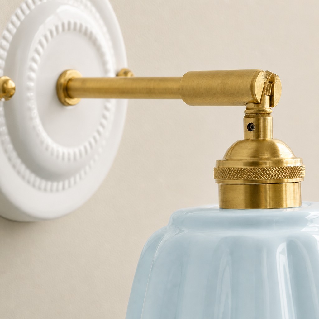 Cienax Retro Keramische Bloem Wandlamp voor Slaapkamer of Woonkamer HL3578