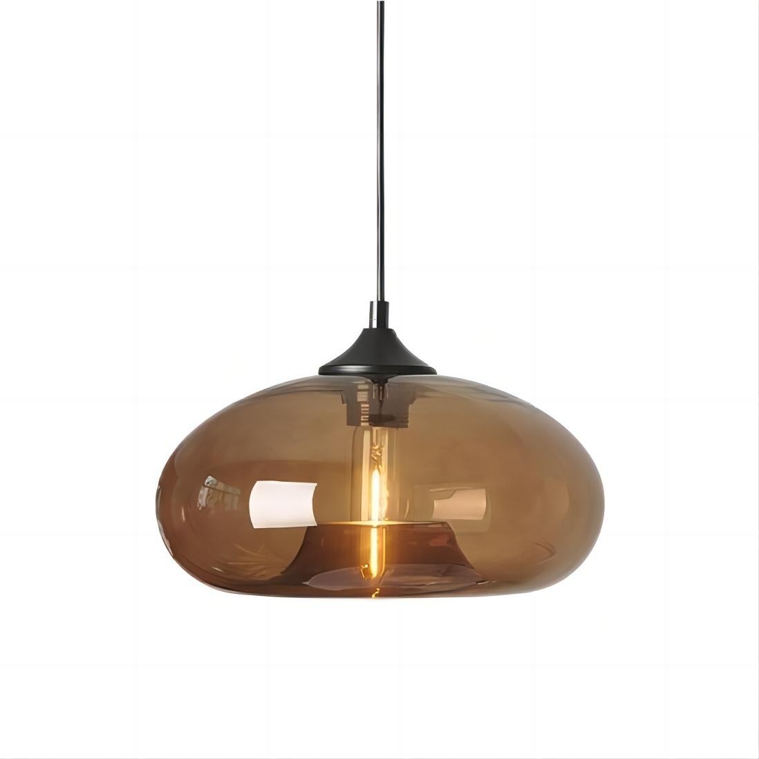 Scandinavische Macaron transparant glas kunst hanglamp HL109