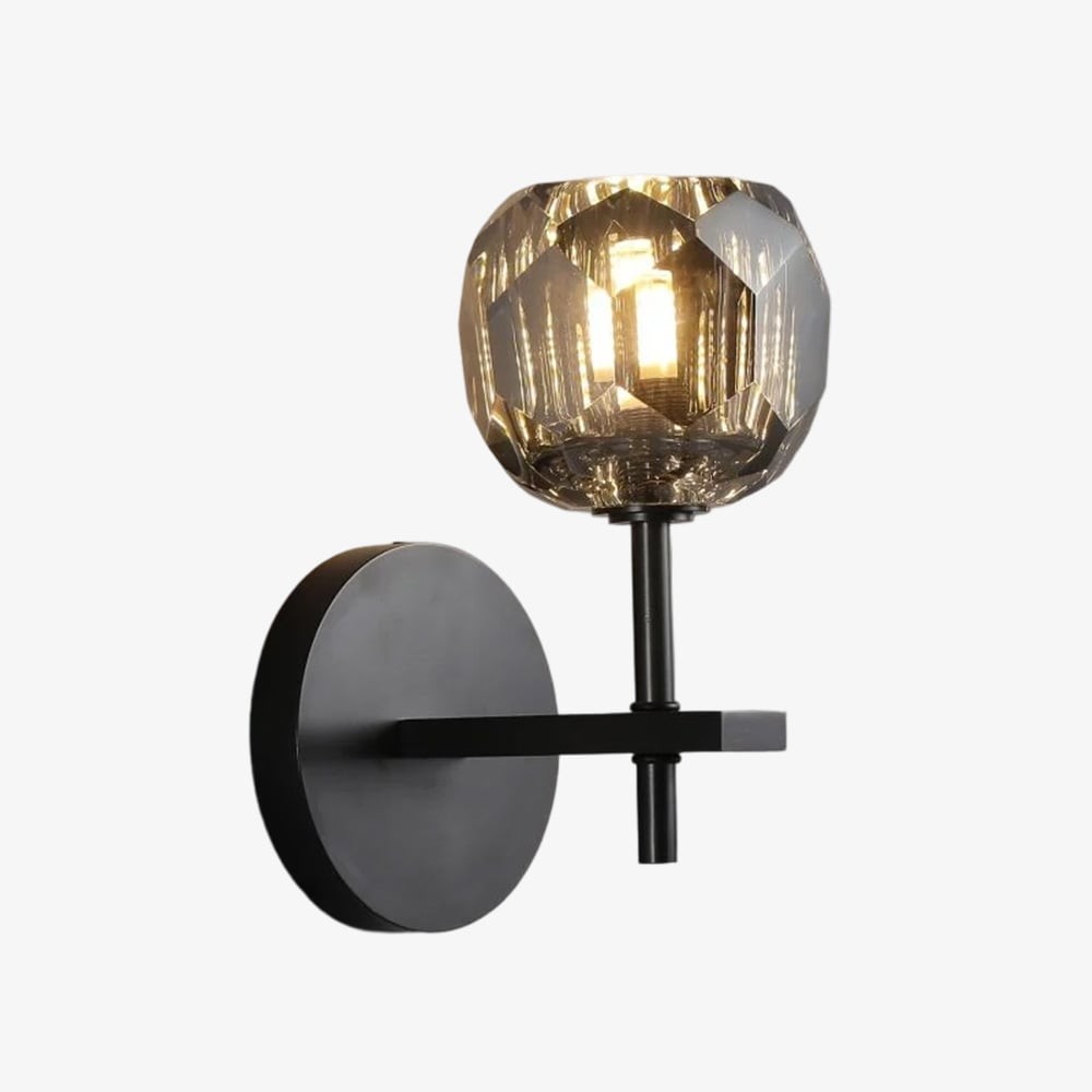 Luxe kristallen wandlamp - moderne wandlamp met messing frame HL1811