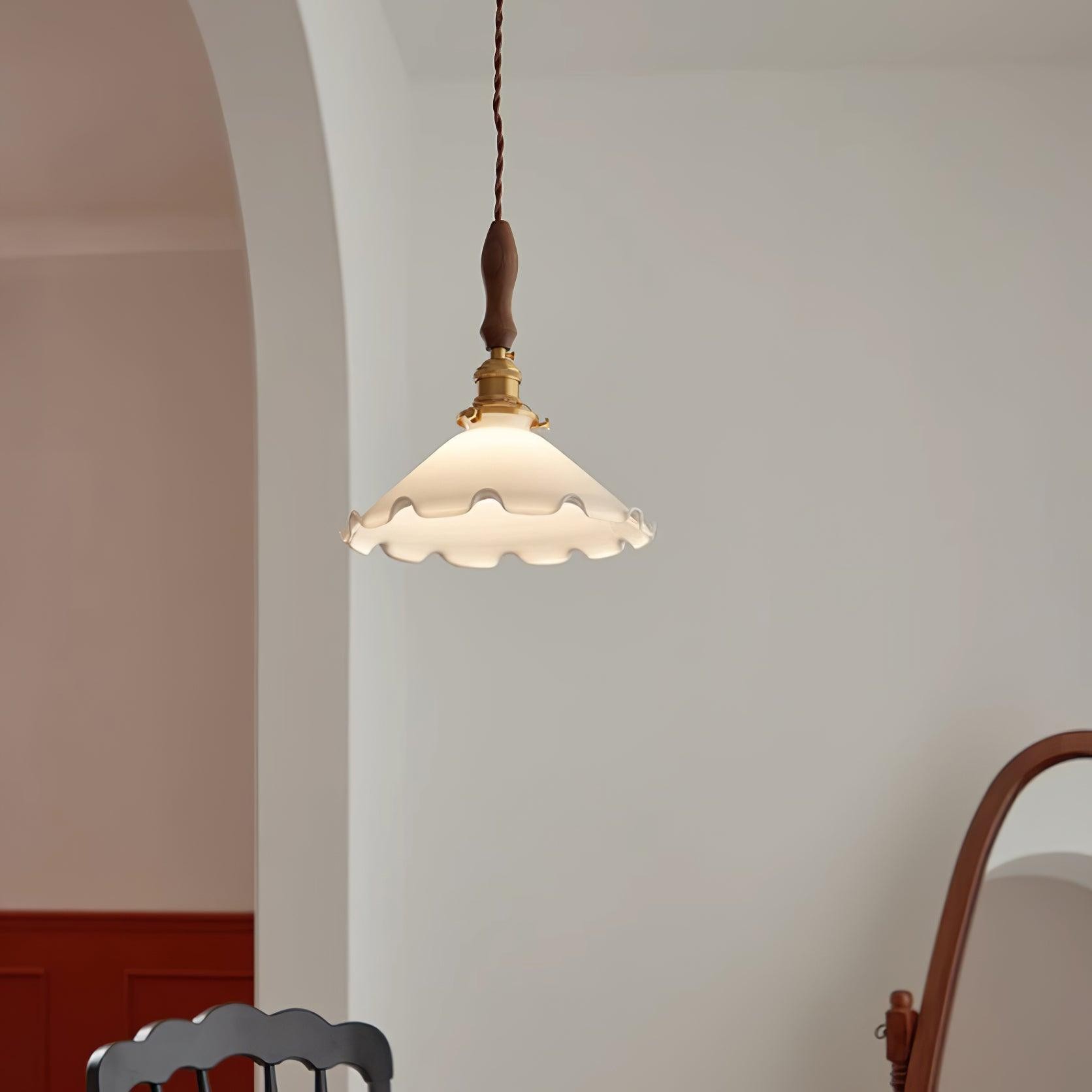Melkachtige bloemen hanglamp HL708