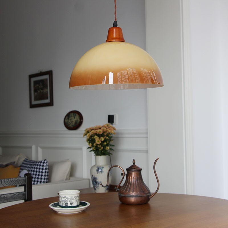 Vintage Komvormige Glazen Bauhaus Hanglamp Voor Eetkamer HL14