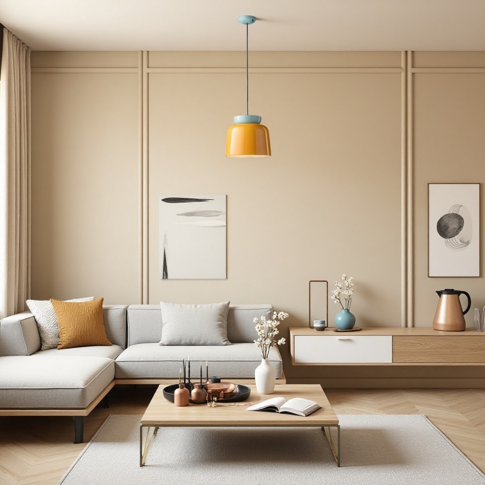 Kleurrijke komvormige Scandinavische hanglamp HL1019