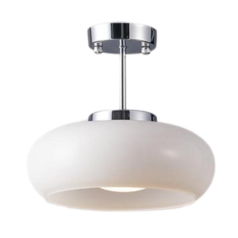 Retro messing schijf Bauhaus glazen plafondlamp HL167