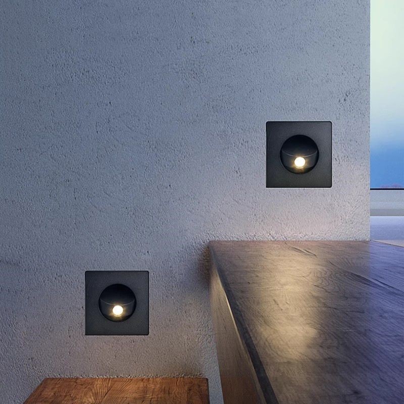 Draaibare inbouw led leeslamp voor naast het bed HL149