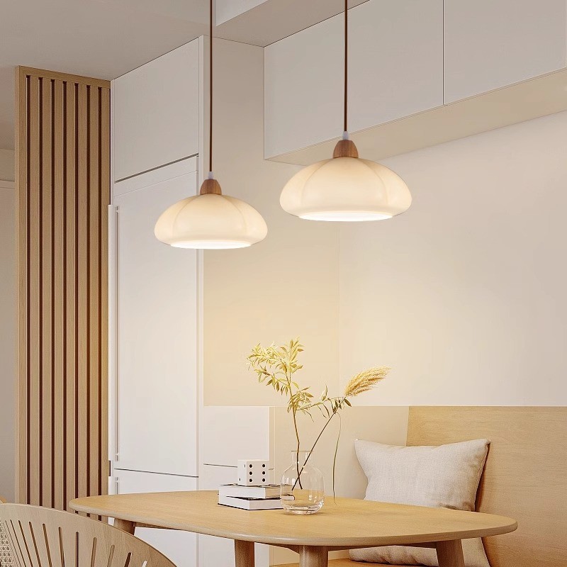 Nordic Retro Oranje Glazen Hanglamp HL133