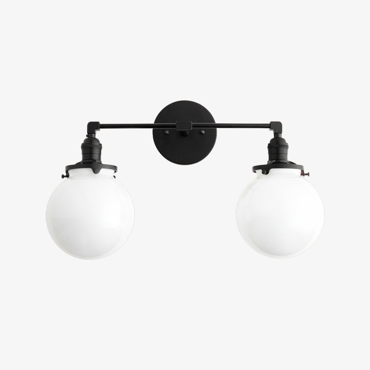Lumio Globe glazen bol wastafellamp - moderne badkamerlamp met twee lampen HL1671