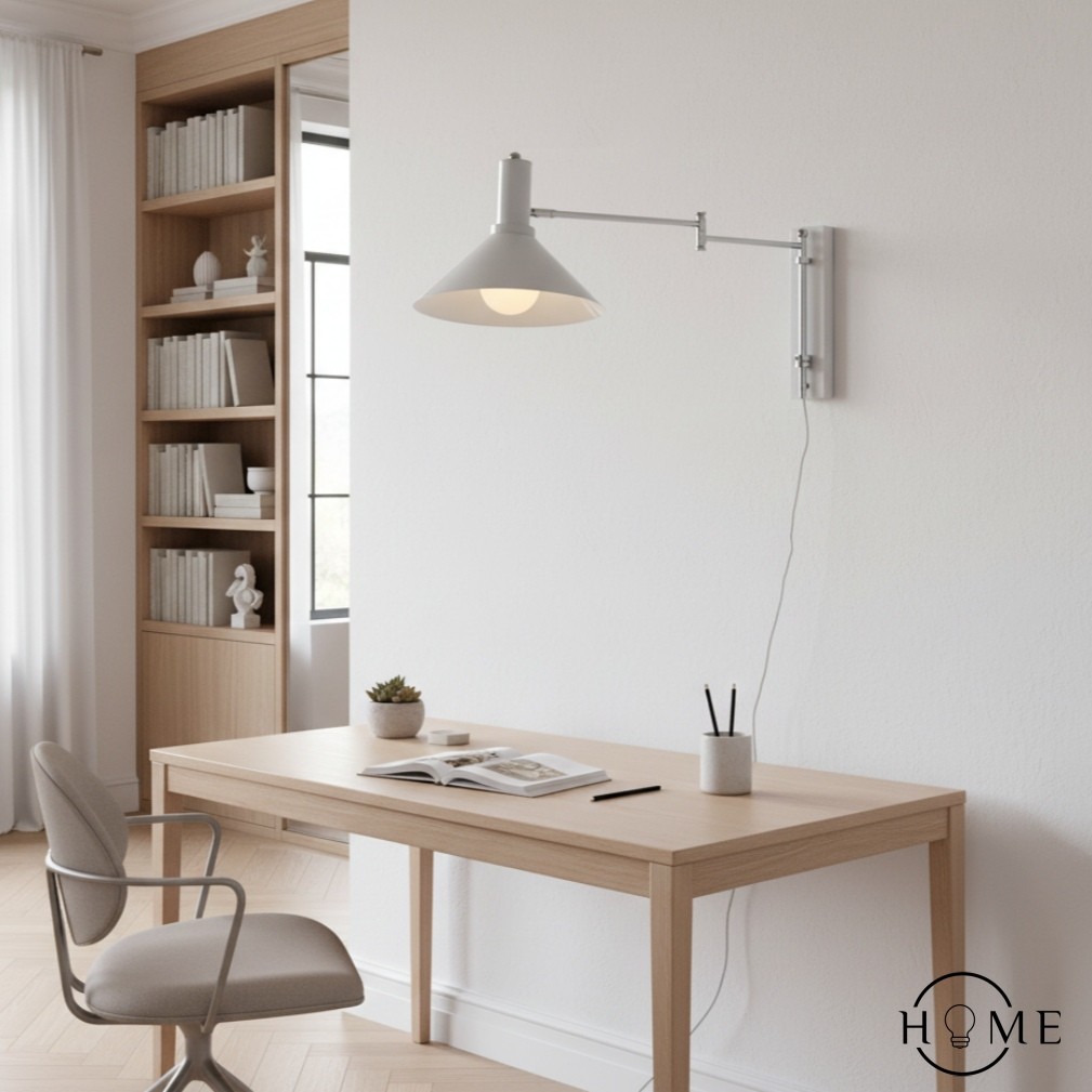 Klassieke moderne verstelbare leeslamp met zwenkarm HL630