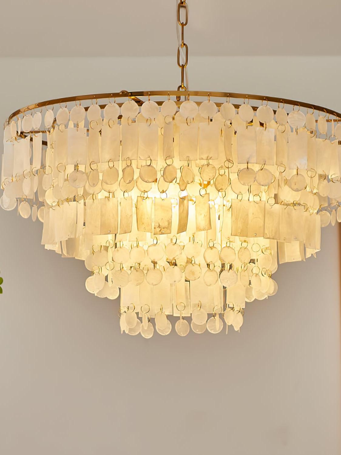Moderne luxe meerlaagse schelpkroonluchter HL1115