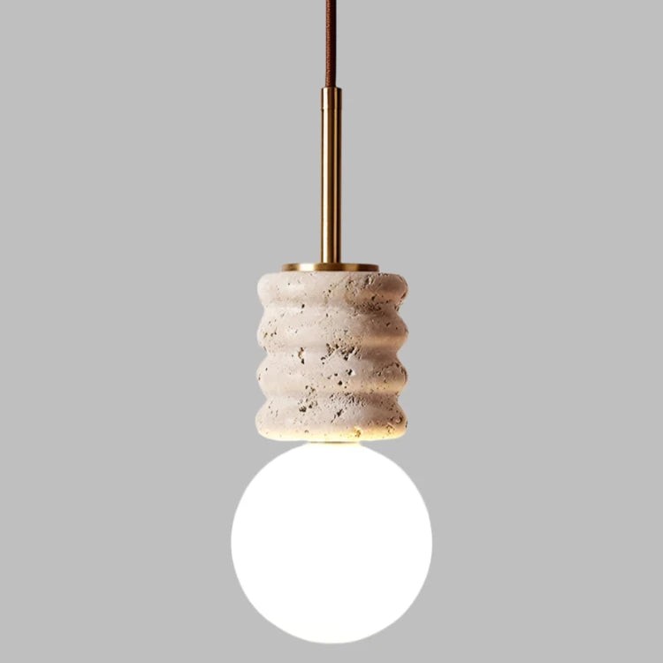 Moderne LED-hanglamp met stenen design voor naast het bed HL3470