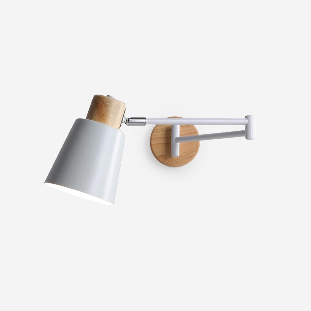 Houten verstelbare wandlamp HL487