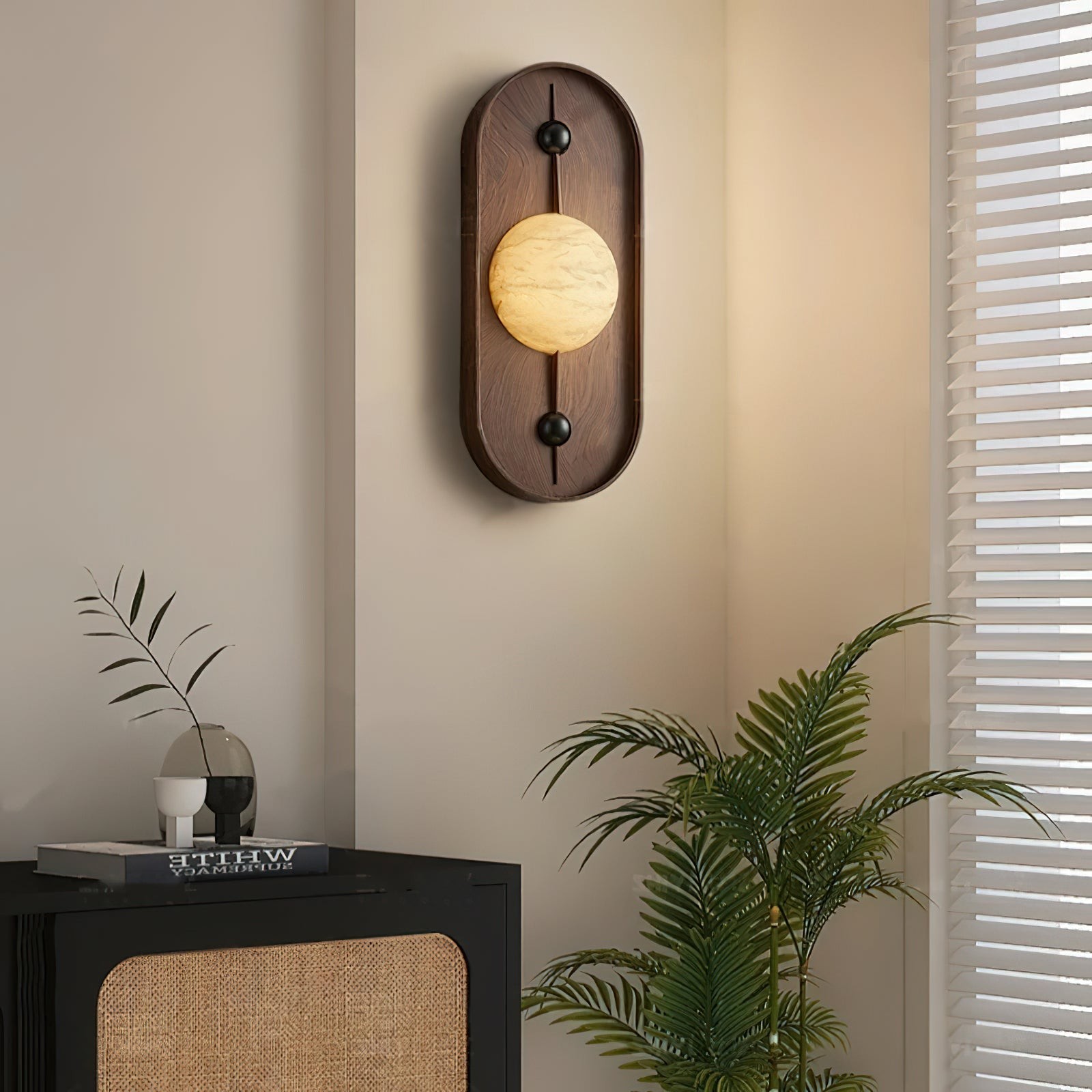 Bezel alabaster wandlamp HL2946