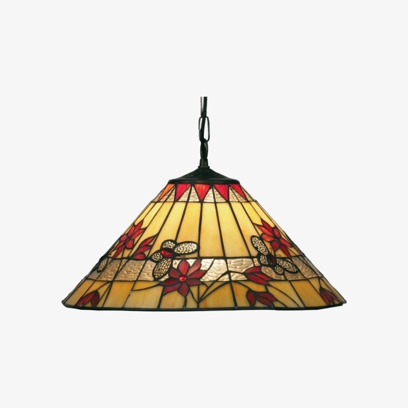 TF Butterfly hanglamp - Hanglamp met glas-in-lood design voor eetkamer, hal en woonkamer HL2128