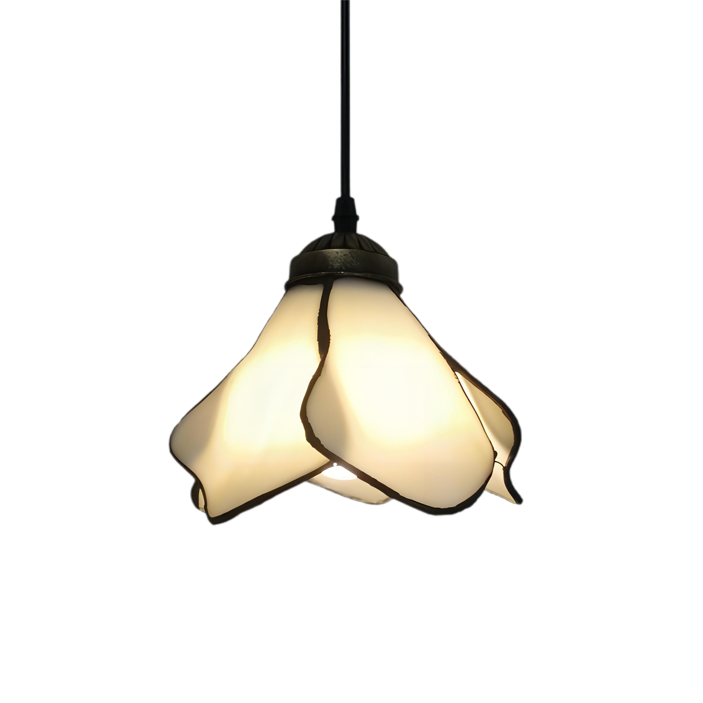 Vintage Lotusbloem Glazen Hanglamp HL129
