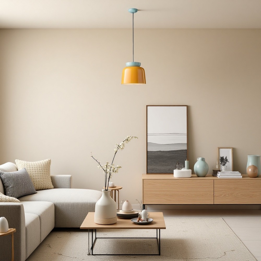 Kleurrijke komvormige Scandinavische hanglamp HL1019