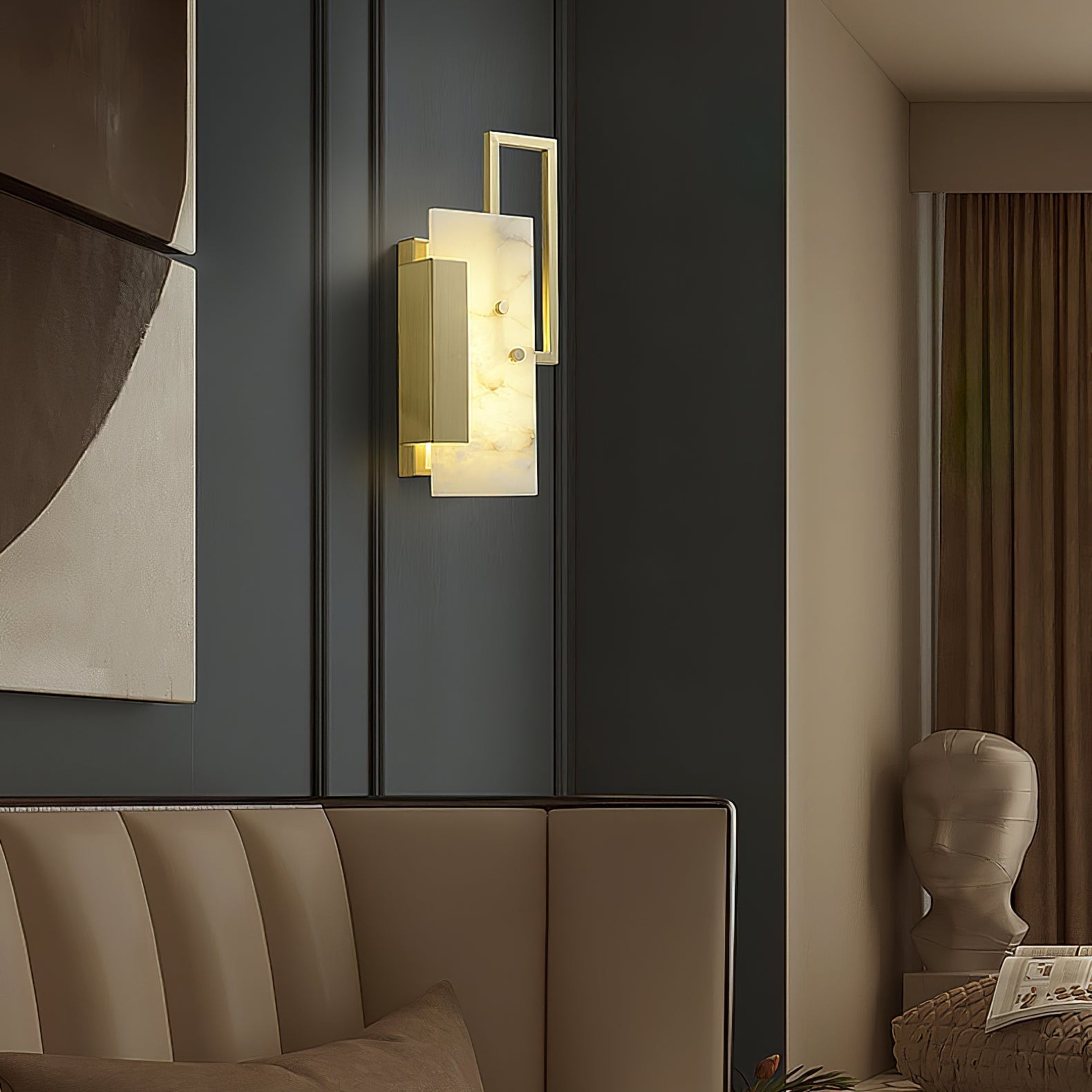 Althea alabaster wandlamp HL2949