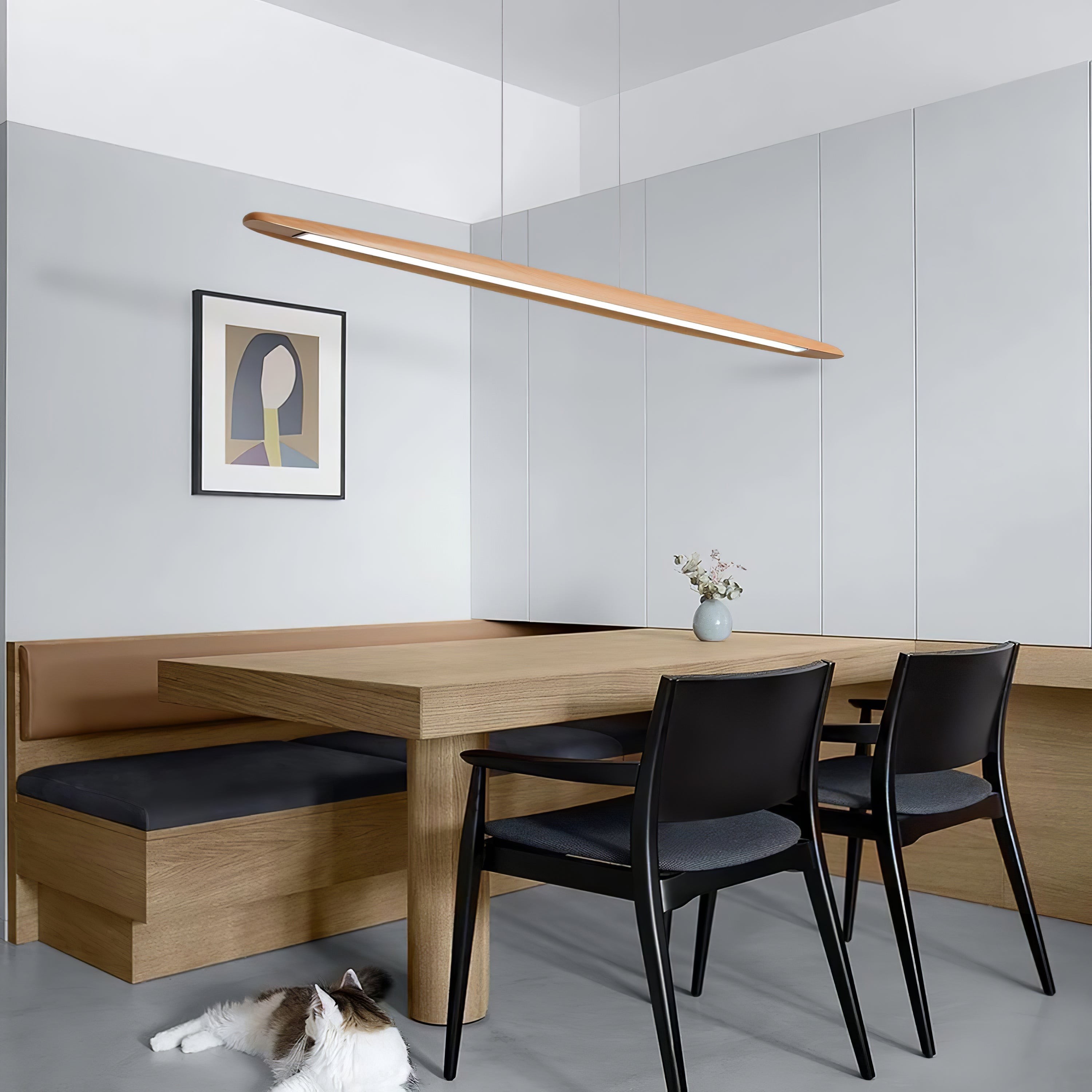 Houten horizontale hanglamp HL1155