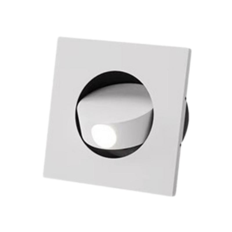 Draaibare inbouw led leeslamp voor naast het bed HL149