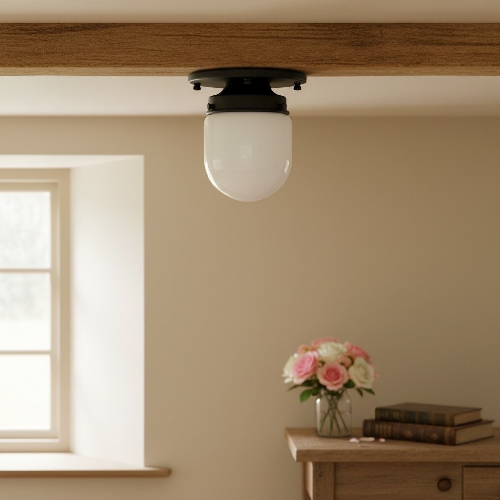 Opaalglas plafond- en wandlamp - Art Deco kleine bolvormige armatuur HL1662