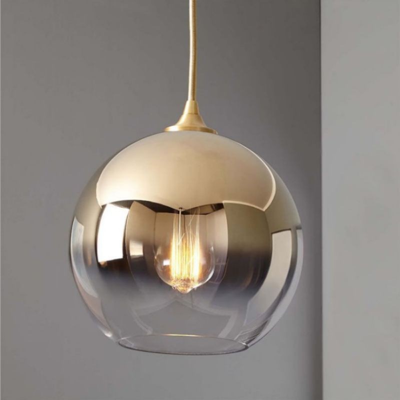 Moderne Glazen Bol Hanglamp Met Verloop HL70