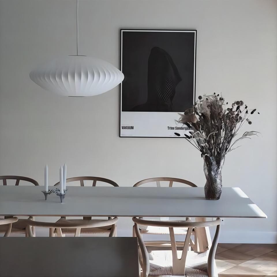 Saucer Zijde Bubble Hanglamp Woonkamer