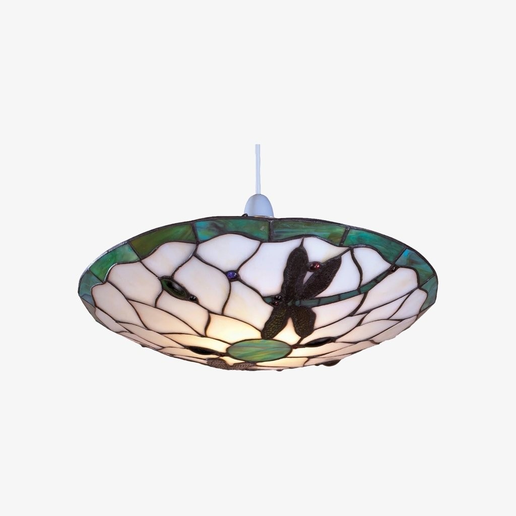 TF Butterfly hanglamp - Decoratieve hanglamp met glas-in-lood voor slaapkamer of hal HL2027