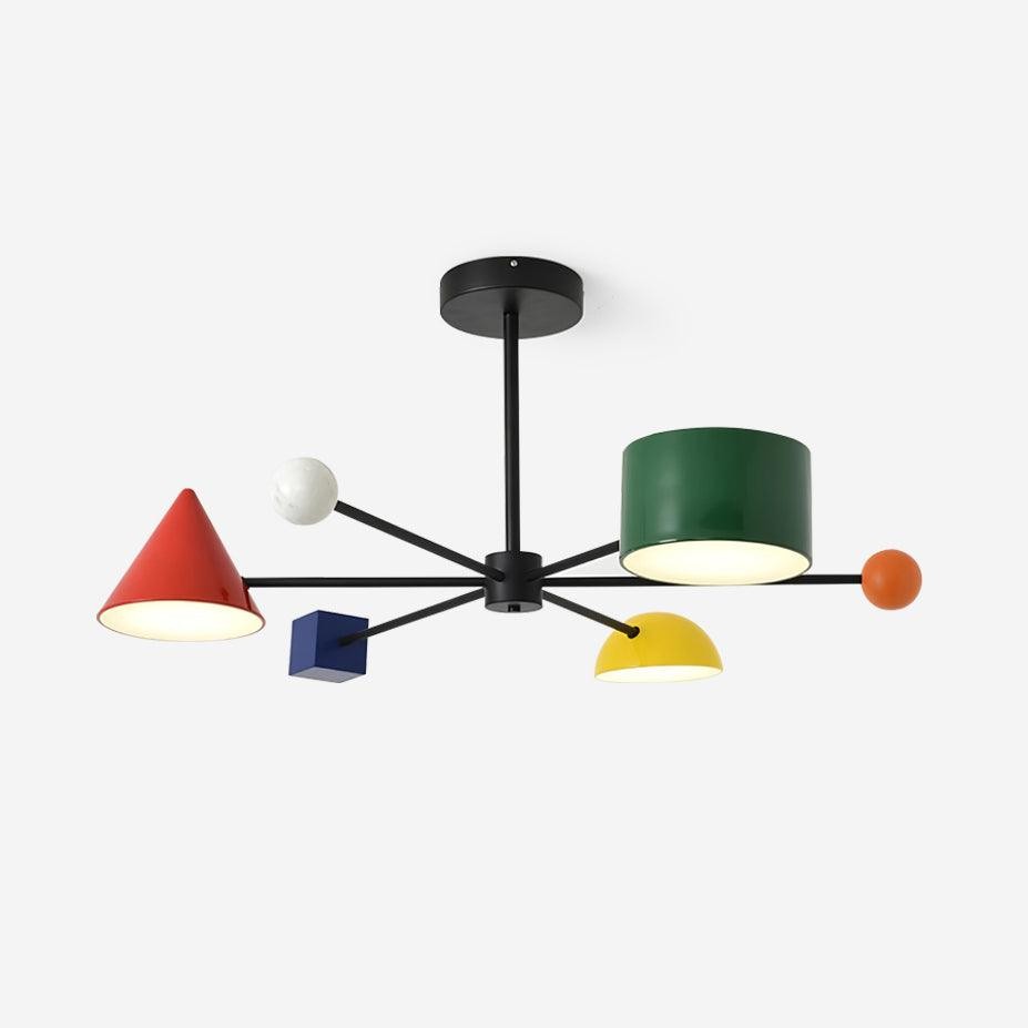 Geometrische kleurrijke plafondlamp HL525