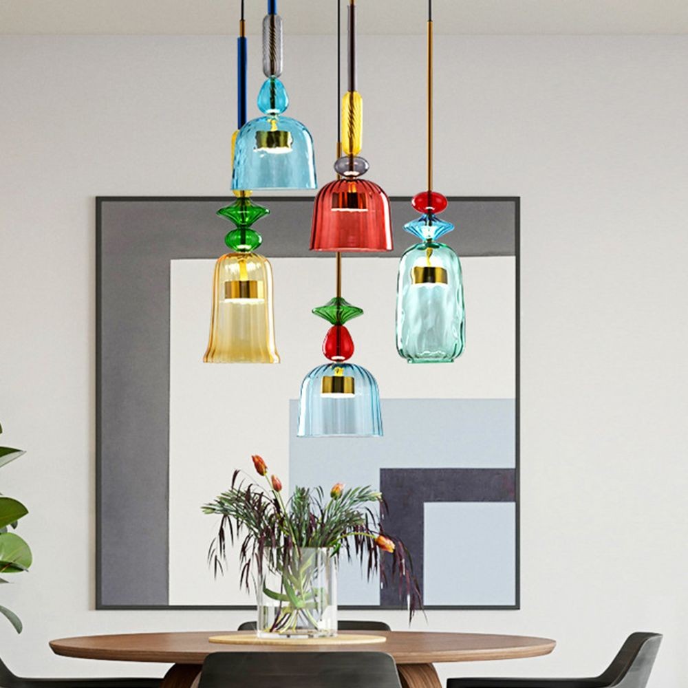 Scandinavische Macaron glas-in-lood design hanglamp HL213