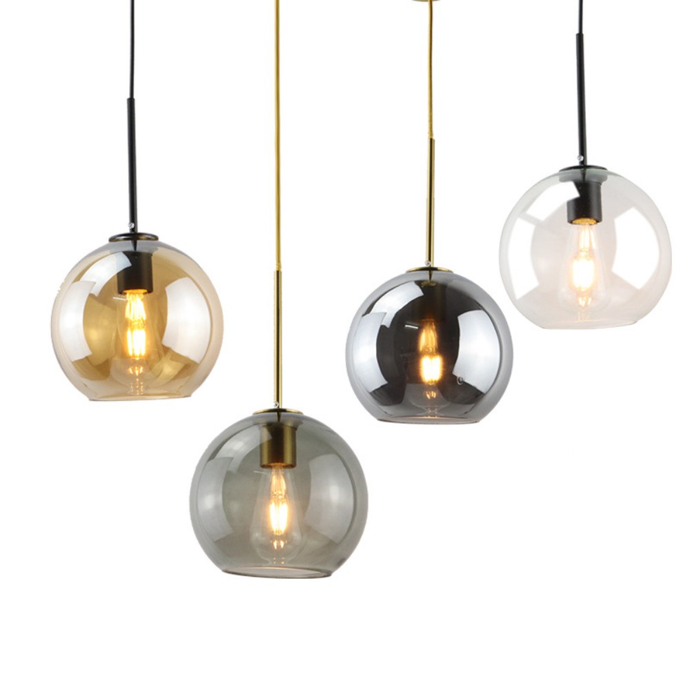 Solara Nordic bolvormige glazen hanglamp HL3496