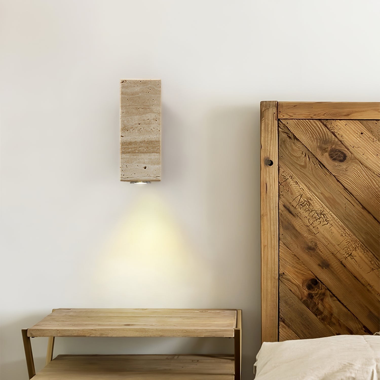 Vintage Marmeren Travertijn Wandlamp HL380