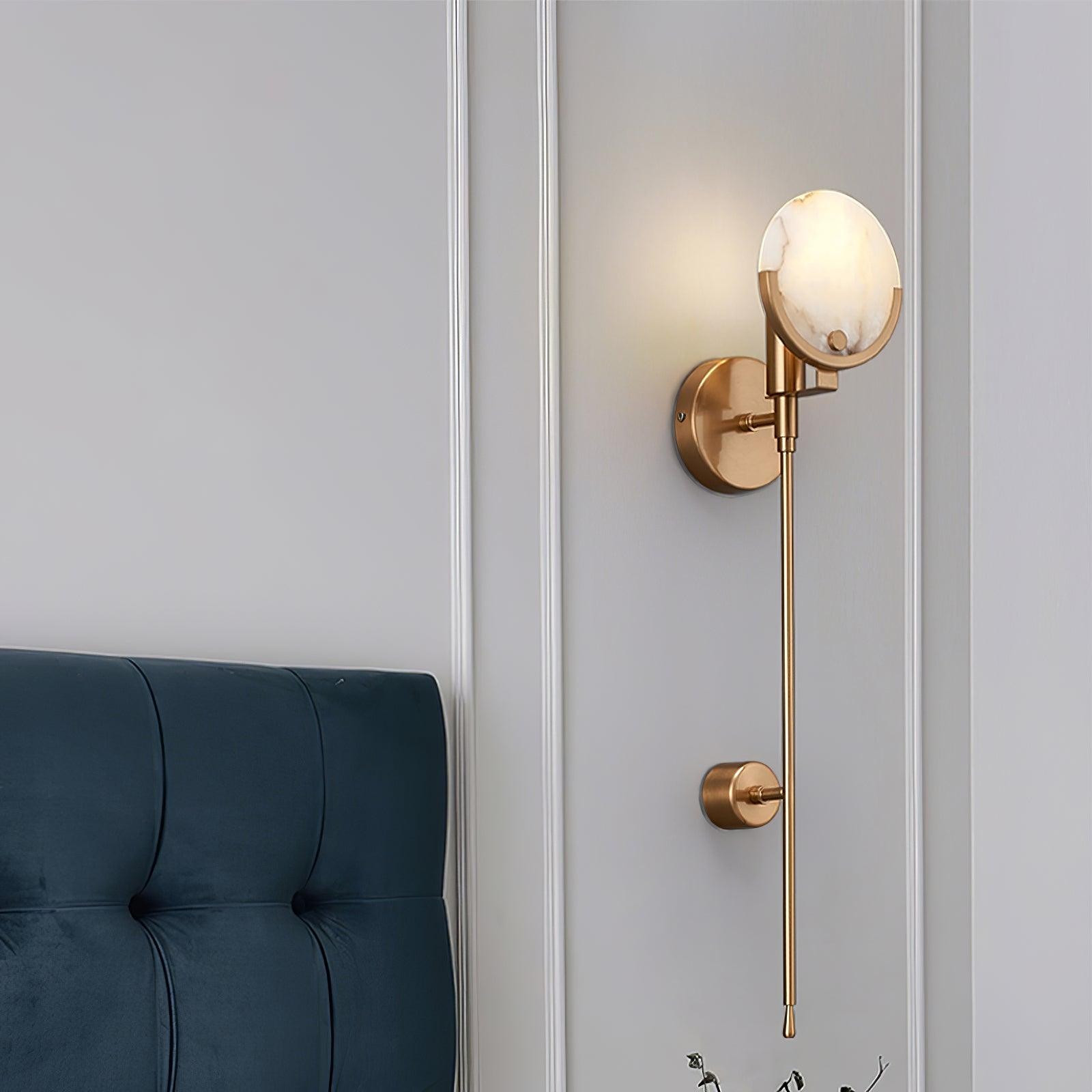 Ava messing alabaster wandlamp HL2941