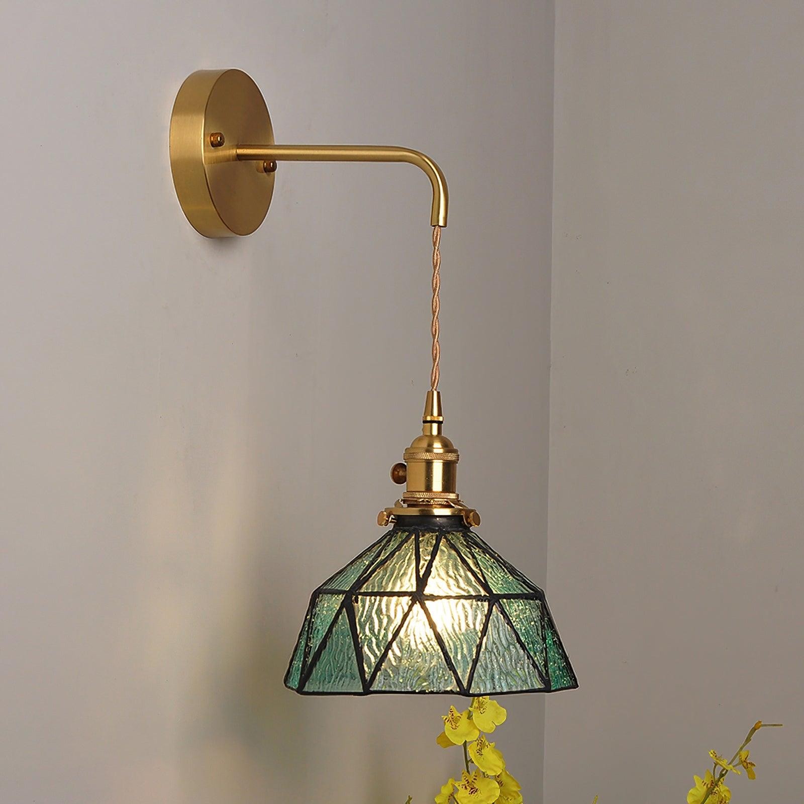 Retro pastorale glazen wandlamp HL781