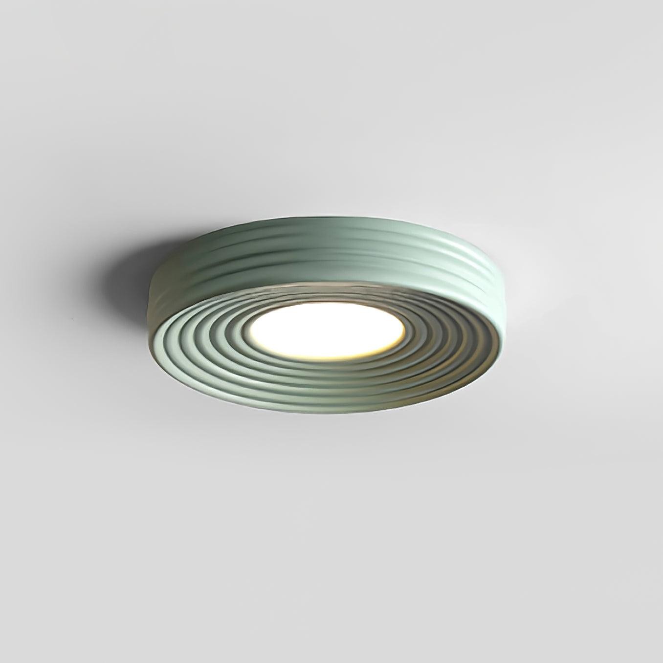 Crèmekleurige geribbelde plafondlamp met drie kleurenverandering HL475