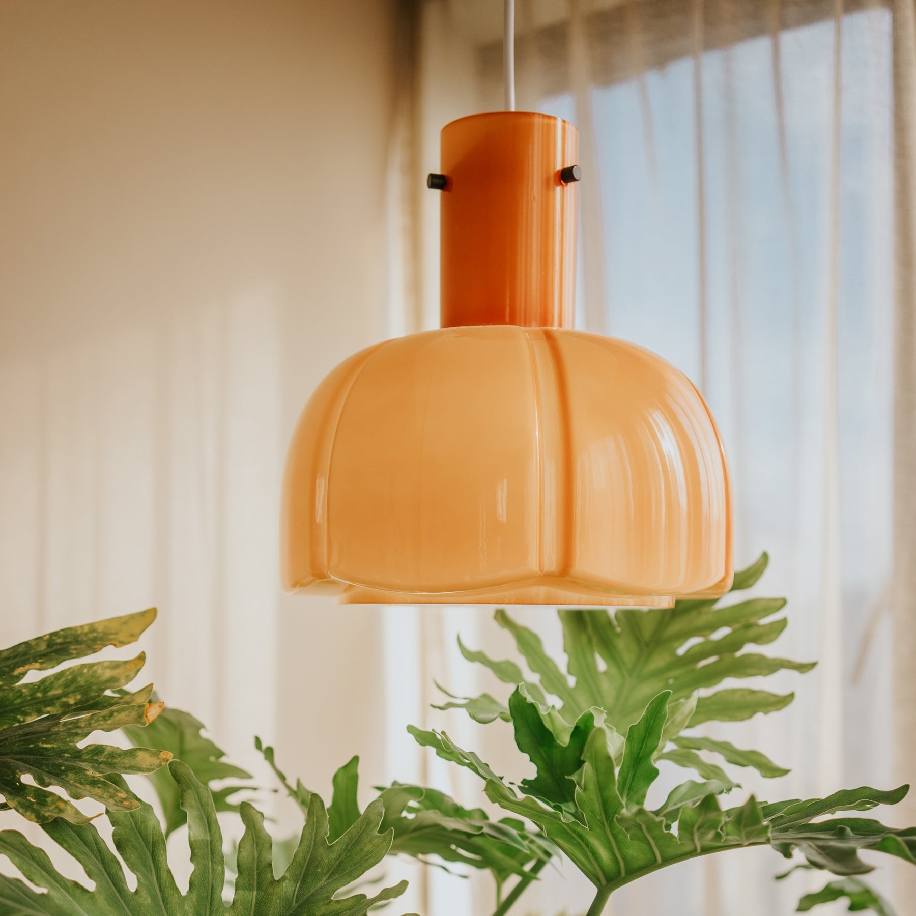 Franse pastorale stijl bloemblaadje glazen hanglamp HL637