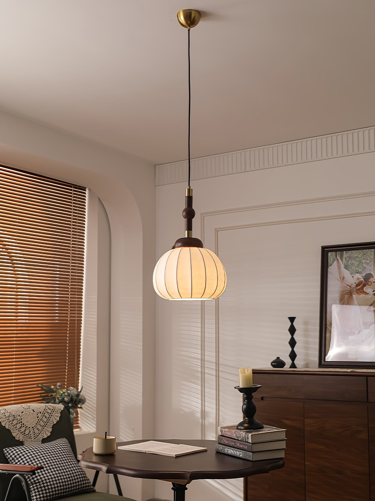 Zijden bol hanglamp HL741