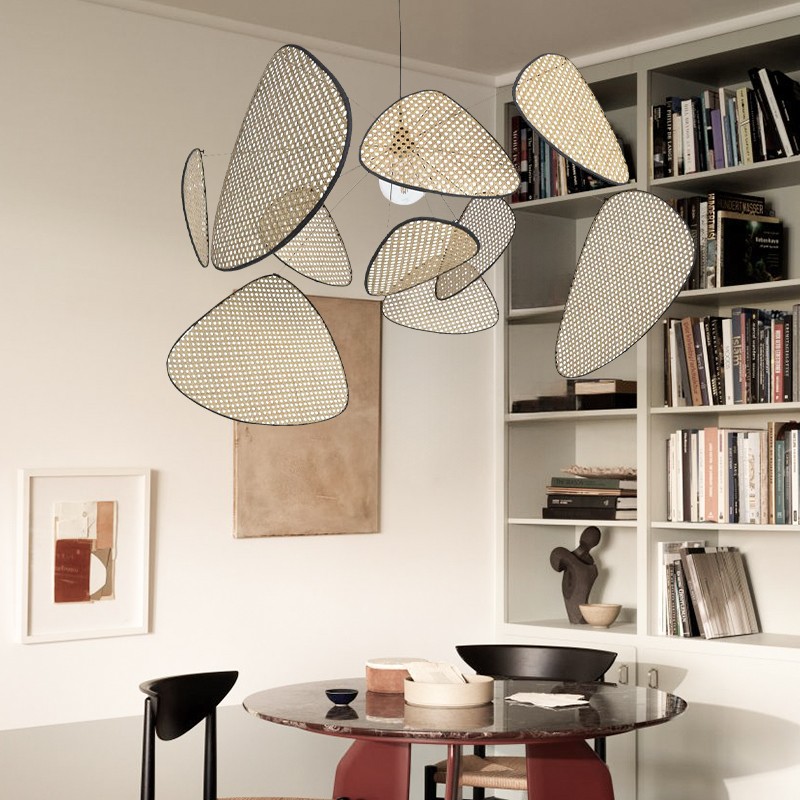 Natuurlijk Rotan Hanglamp Screen Cannage