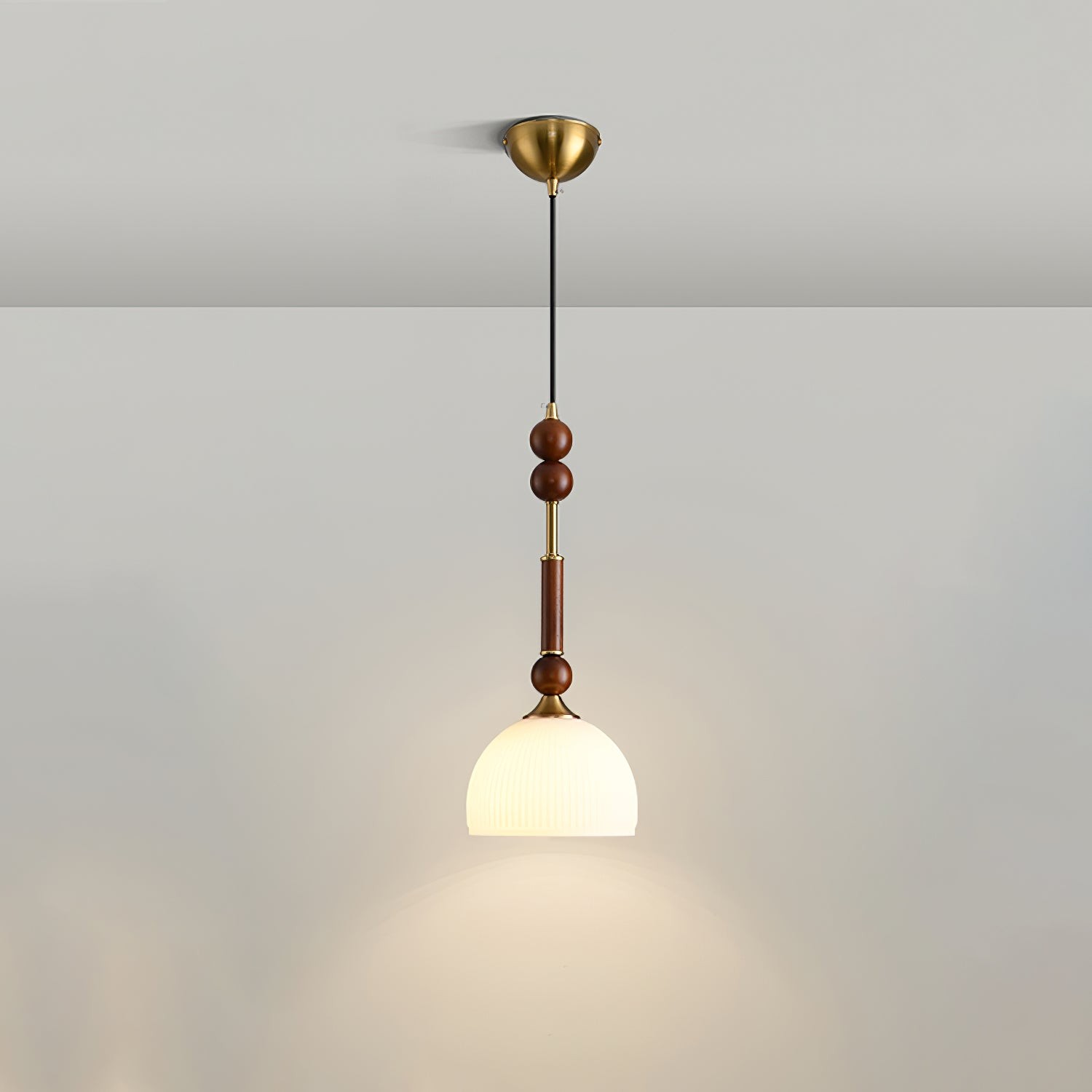Retro massief houten serie hanglamp HL770